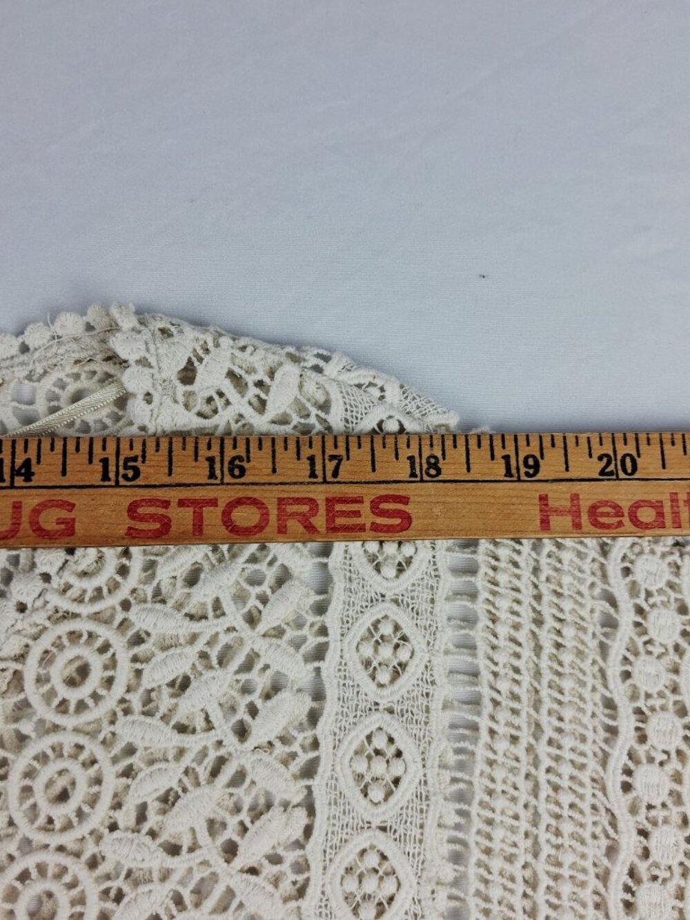 New w/ Tags Ruff Hewn Ivory Crochet Fringe Poncho Size L Lightweight Boho Style - Picture 12 of 16